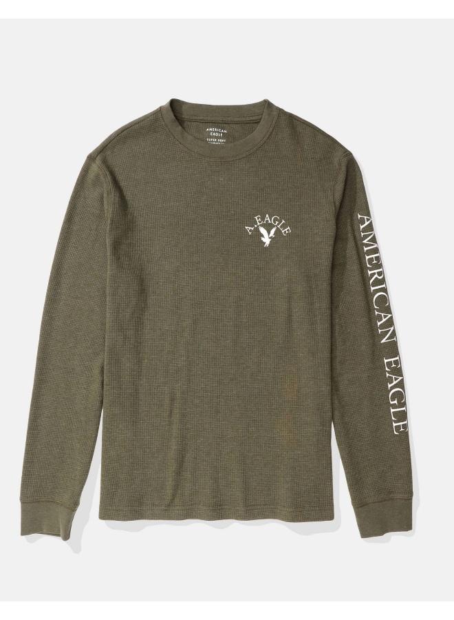 American Eagle Logo Graphic Thermal T-Shirt - Image 3