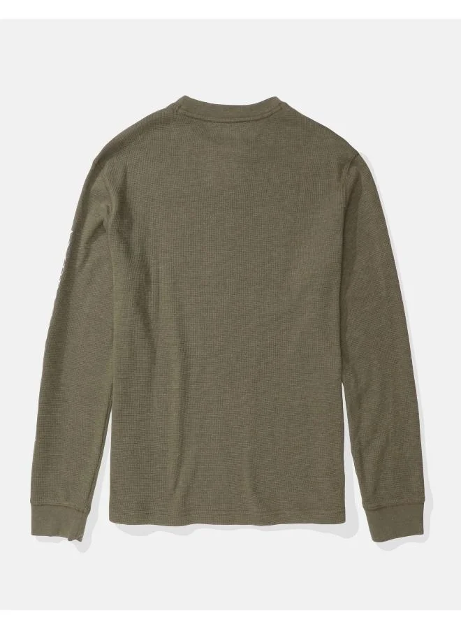 American Eagle Logo Graphic Thermal T-Shirt