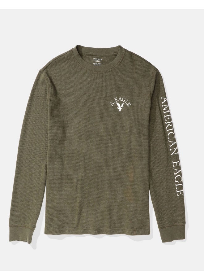American Eagle Logo Graphic Thermal T-Shirt  - Image 3