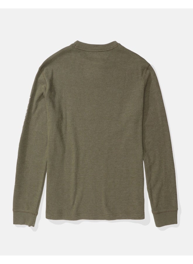 American Eagle Logo Graphic Thermal T-Shirt  - Image 2