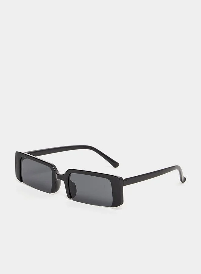 Styli Semi Rim Rectangular Frame Sunglasses