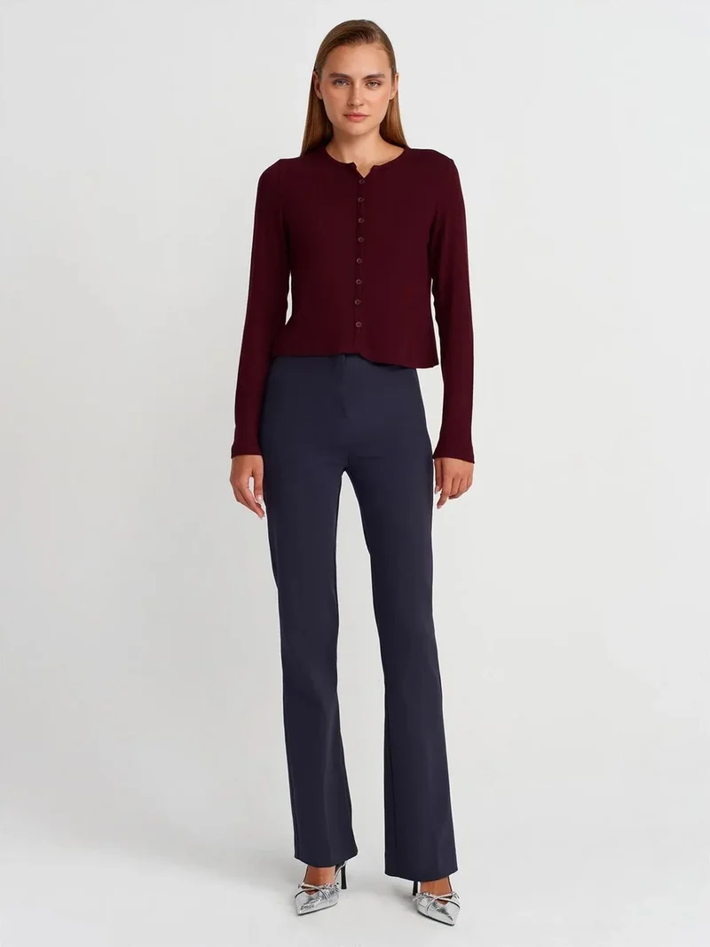 ديلفين Dilvin Women's High-waist Flare Pants