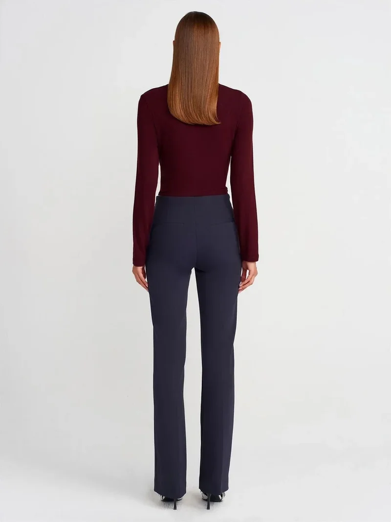 ديلفين Dilvin Women's High-waist Flare Pants