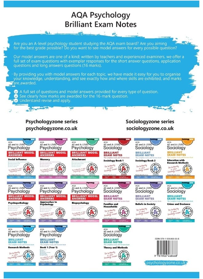 null - AQA Psychology BRILLIANT EXAM NOTES: Research Methods: AS and A: The Complete Study and Revision Book-level: Research Methods: AS and A-level - Image 1