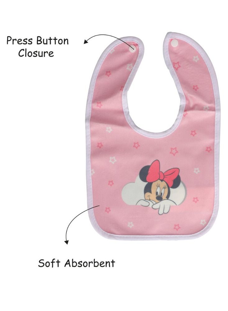 Disney Minnie Mouse Pack Of 6 Cotton Bibs - Image 2