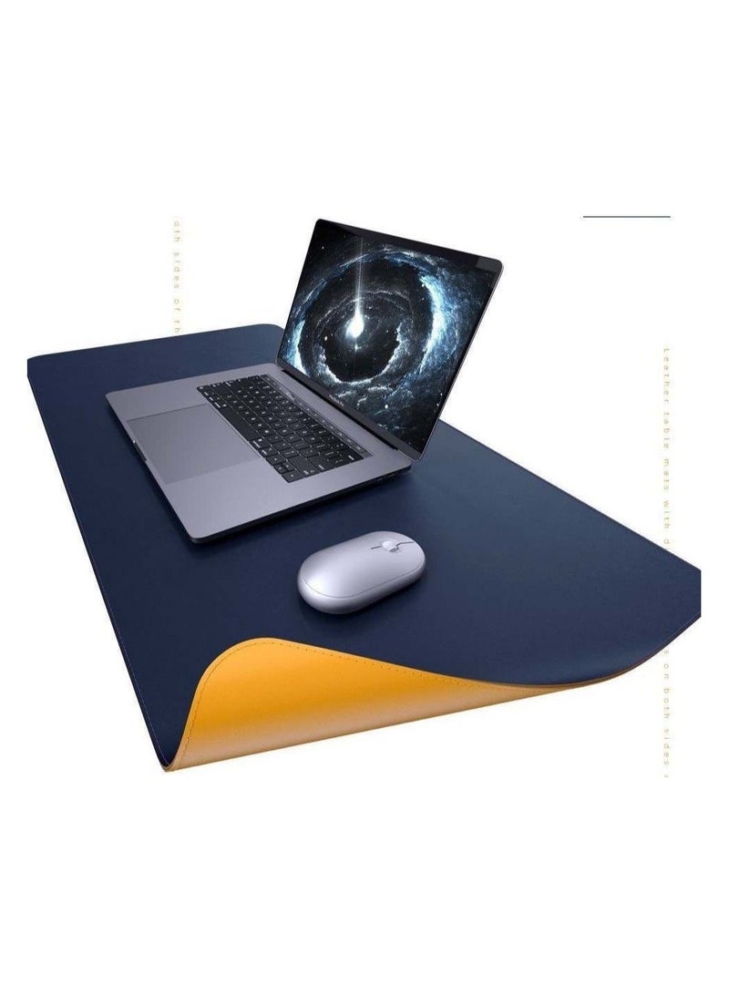 Large Desk Pad, Non Slip Pu Leather Mouse Pad Waterproof Protector, Dual Side Use Writing Mat For Office Home, 80Cm X 40Cm Gamming mouse pad, water profe,two in one color, - Image 1