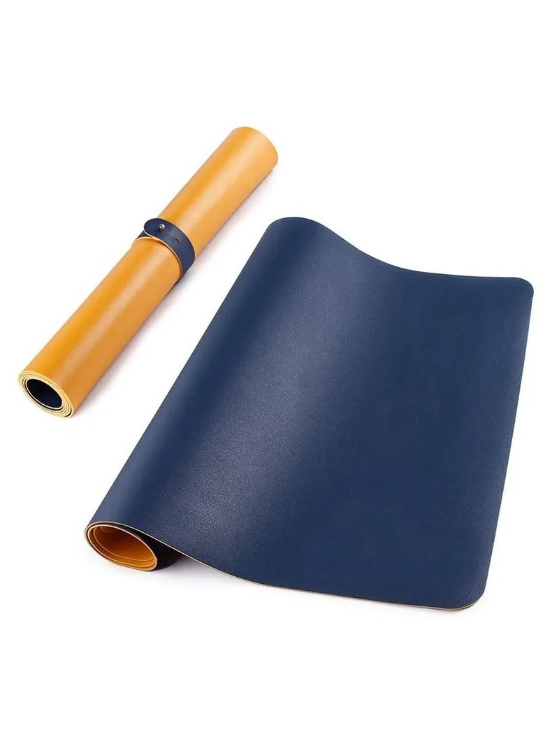 Large Desk Pad, Non Slip Pu Leather Mouse Pad Waterproof Protector, Dual Side Use Writing Mat For Office Home, 80Cm X 40Cm Gamming mouse pad, water profe,two in one color, - Image 4