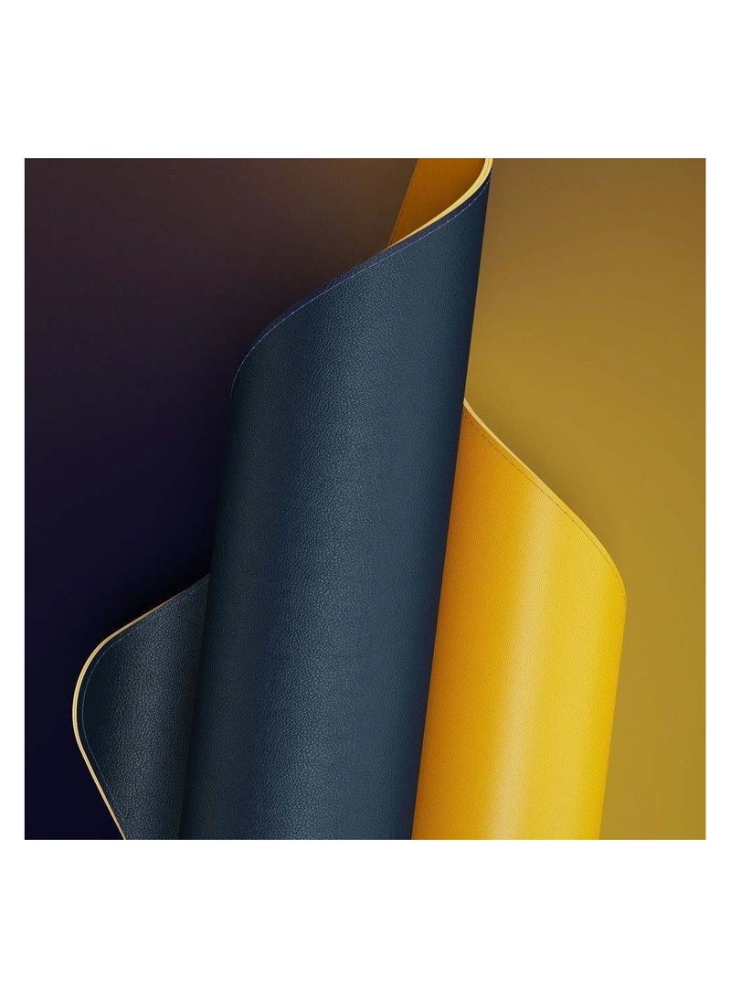 Large Desk Pad, Non Slip Pu Leather Mouse Pad Waterproof Protector, Dual Side Use Writing Mat For Office Home, 80Cm X 40Cm Gamming mouse pad, water profe,two in one color, - Image 5