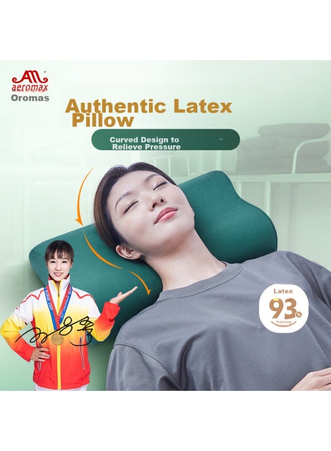 Aeromax Standard Olive Green Pillow, Military Training Latex Pillow, Student Dormitory Sleeping Deep Hard Pillow Core, 07-9cm - Image 1