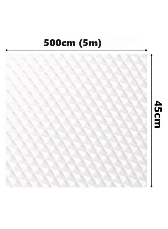 ElastPro حصيرة/ورقة مضادة للانزلاق قابلة للغسل من إيلاست برو من مادة EVA بدرجة غذائية للثلاجة، بطانة الرف، الطاولة، درج المطبخ (شفاف ماسي، 5 متر) - Image 2