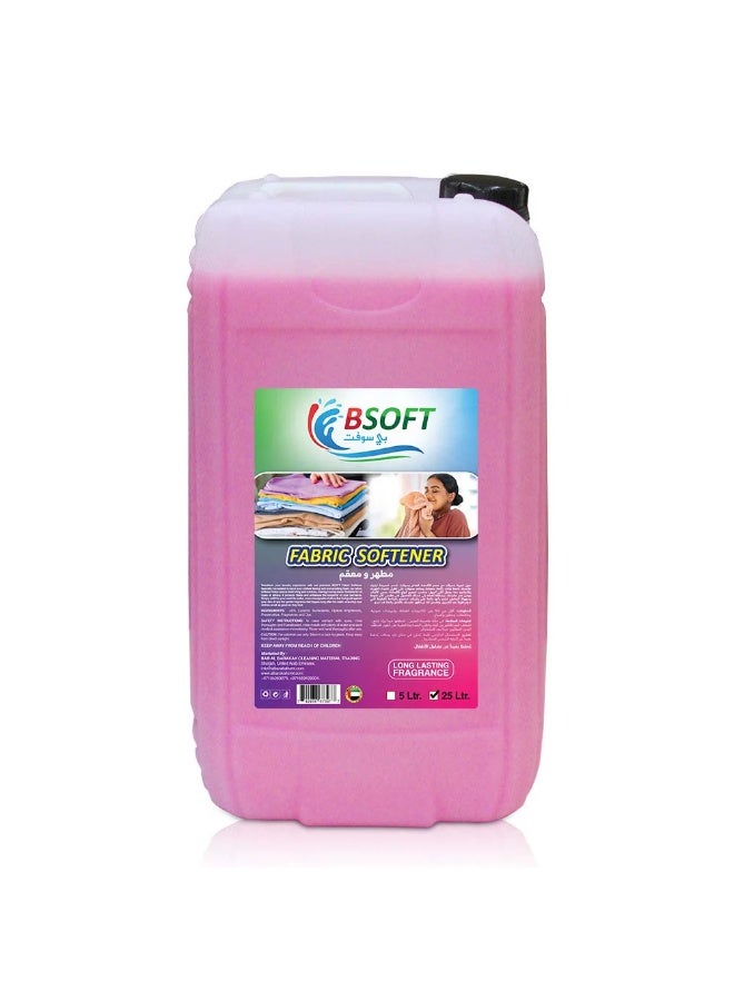 BSOFT Fabric Softener Pink Paradise 25L – Long-Lasting Freshness, Gentle Soft Care for Clothes, Safe for All Fabrics, Concentrated Liquid Fabric Conditioner