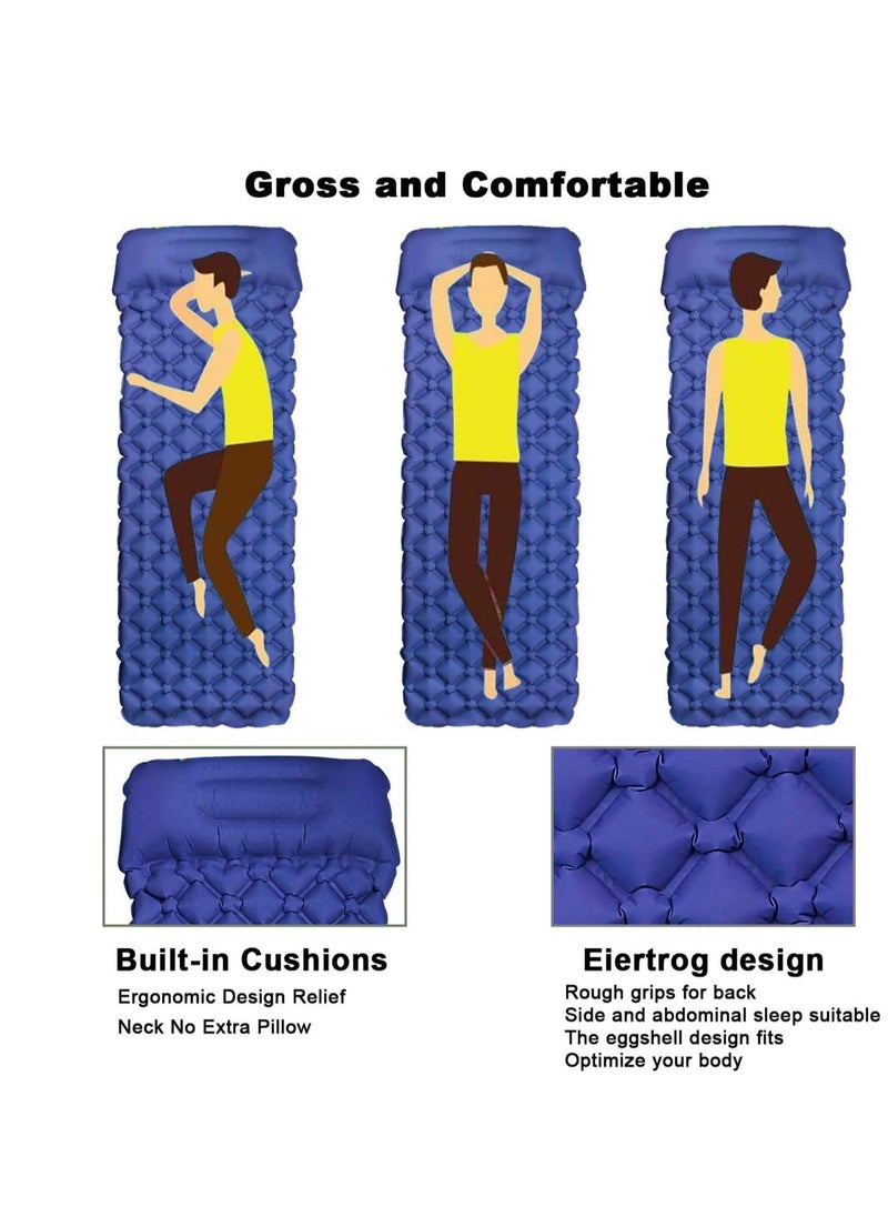 SYOSI - Inflatable Sleeping Mat Pad, Ultralight Camping Mattress with Pillow, Waterproof Leak proof Inflating Single Bed, Portable Air Pad Mat for Backpacking,Camping,Travel - Image 1