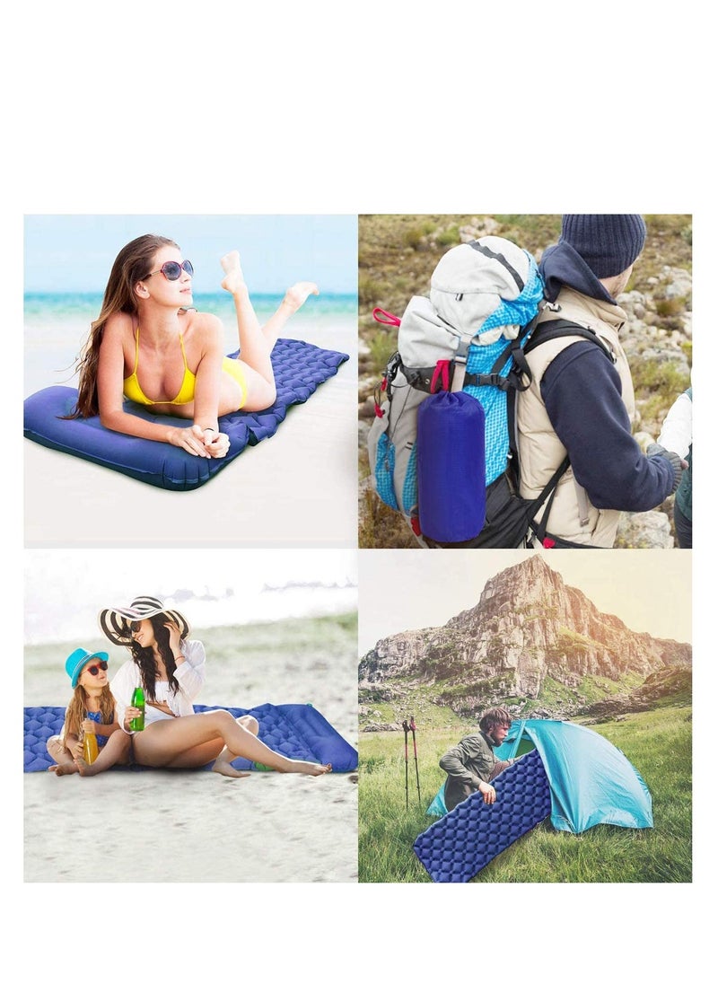 SYOSI - Inflatable Sleeping Mat Pad, Ultralight Camping Mattress with Pillow, Waterproof Leak proof Inflating Single Bed, Portable Air Pad Mat for Backpacking,Camping,Travel - Image 1