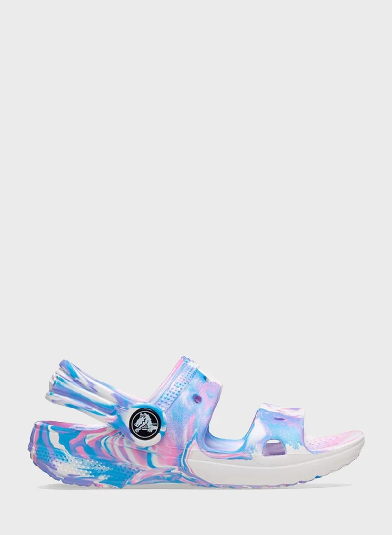 crocs Kids Classic Crocs Marbled Sandals