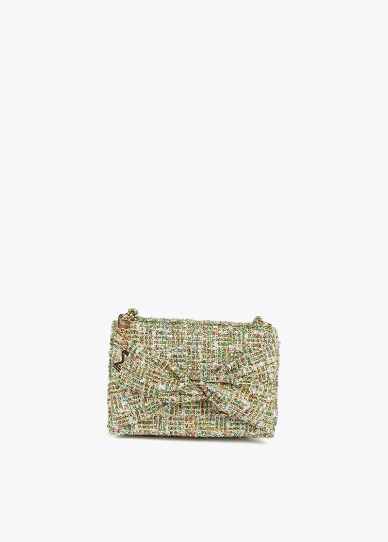 Lola Casademunt Tweed crossbody flap bag
