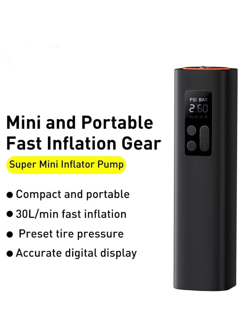 Super Mini Inflator Pump Air Compressor, for Car, Bike and more - Image 2