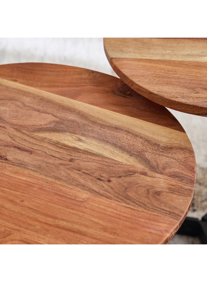Home Box Joshua Solid Wood Nesting Tables - Set of 2 - Image 3