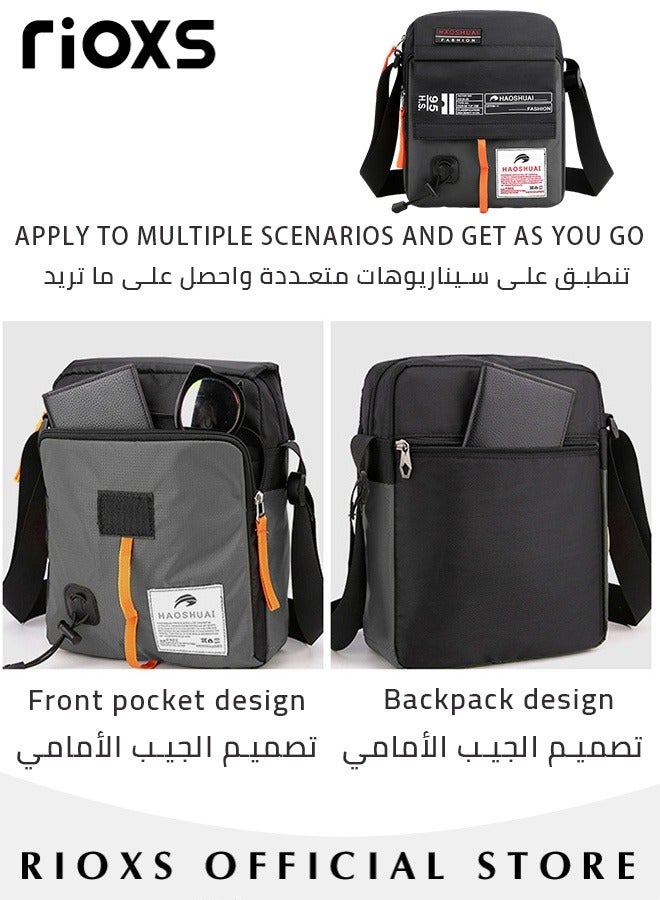 RIOXS Crossbody Sling Bag Body Chest Sling Shoulder Bag for Men Women Casual Shoulder Backpack Bag Lightweight Waterproof Daypack for Travel Hiking - Image 4