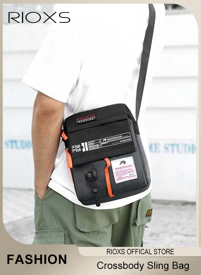RIOXS Crossbody Sling Bag Body Chest Sling Shoulder Bag for Men Women Casual Shoulder Backpack Bag Lightweight Waterproof Daypack for Travel Hiking - Image 1