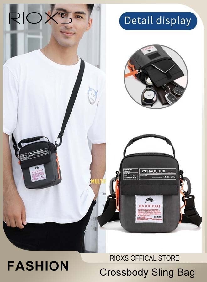 RIOXS Crossbody Sling Bag Body Chest Sling Shoulder Bag for Men Women Casual Shoulder Backpack Bag Lightweight Waterproof Daypack for Travel Hiking - Image 2