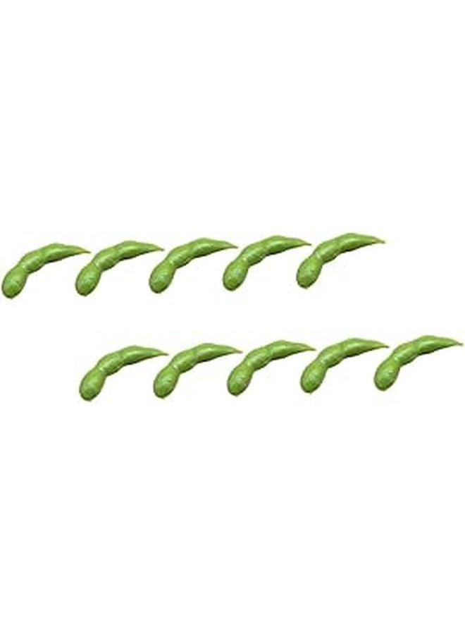 Realistic Plastic Green Bean Food Models 10Pcs for Home Decor Party Display Educational Props - Image 1