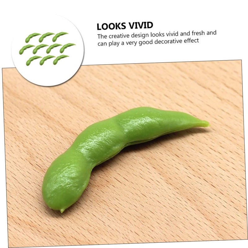 Realistic Plastic Green Bean Food Models 10Pcs for Home Decor Party Display Educational Props - Image 5