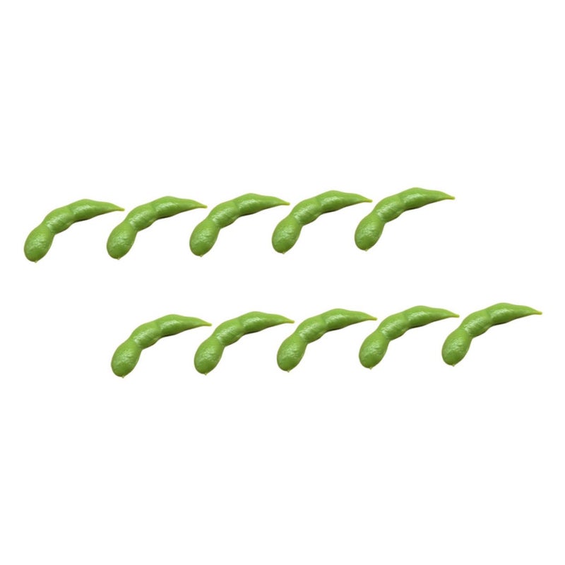 Realistic Plastic Green Bean Food Models 10Pcs for Home Decor Party Display Educational Props - Image 2