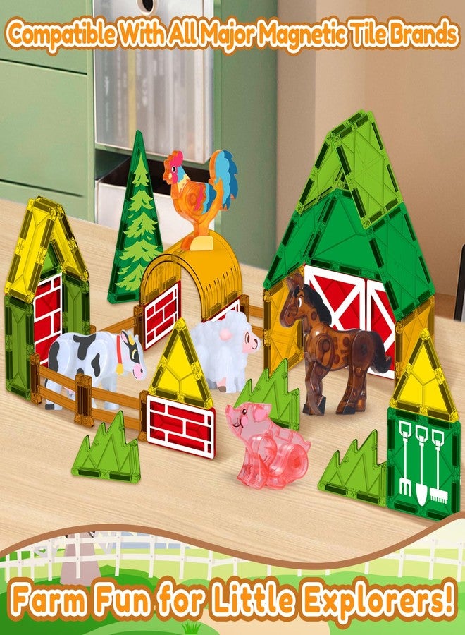 Oriate Magnetic Game Farm Animals for Magnetic Building Blocks, 5-Piece Farm Magnet Animal Game for Magnetic Building Blocks Children, Magnets Farm Animals Horse Cow Chicken Sheep Toy from 3 4 5 6 - Image 5