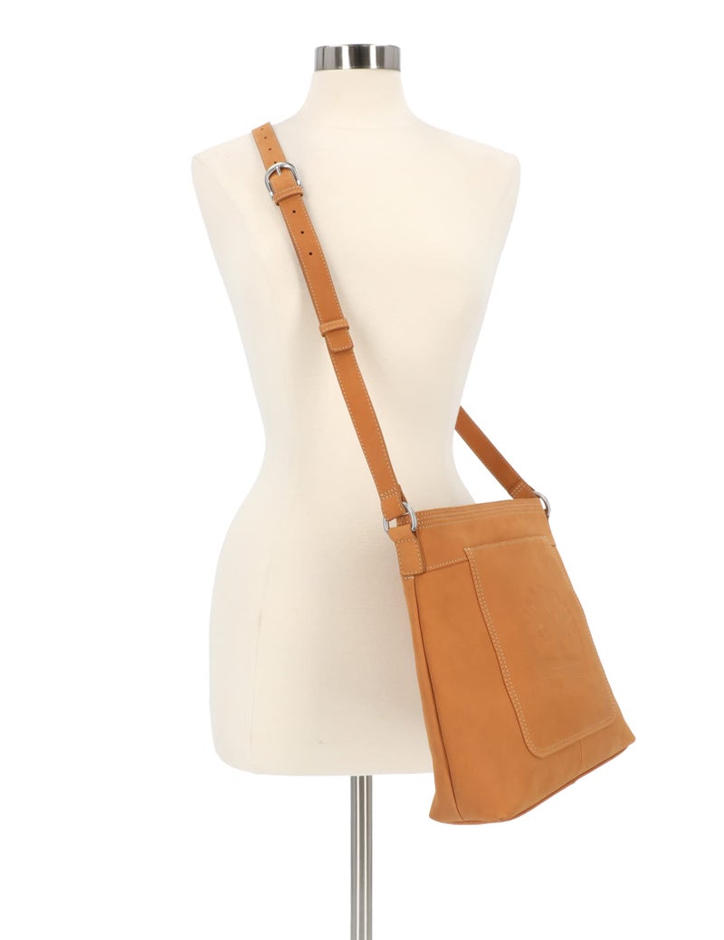 Timberland Timberland Large Leather Crossbody Purse Shoulder Bag, Wheat  - Image 4