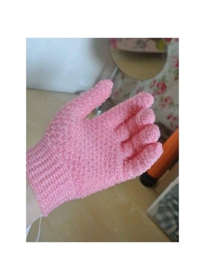 Soap & Glory Pink Exfoliating Gloves – For body exfoliation, dead skin removal, and skincare. The secret to smooth, healthy exfoliation for silky-smooth skin. - Image 2