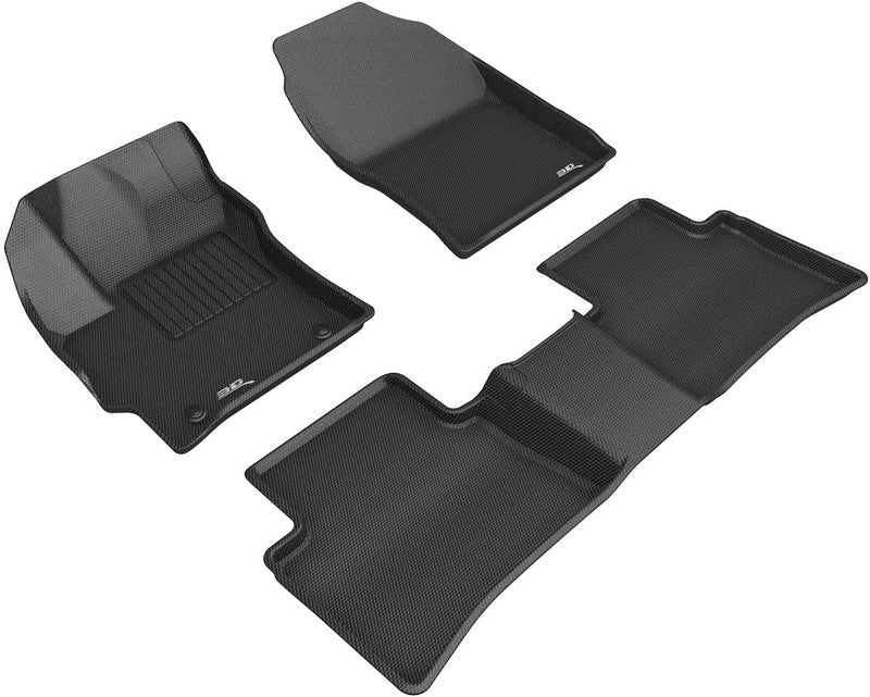 3D MAXpider KAGU Series Custom Fit All-Weather Floor Mats for Toyota Corolla Sedan (Black) - Image 1
