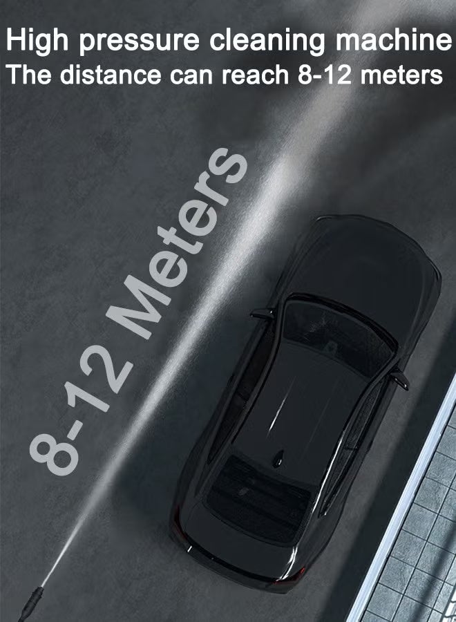 EzzySo Electric Pressure Washer, 3000W Max 7-12 Mpa Pressure Washer with Nozzle, Foam Pot and Spray Gun, 220V Pressure Washer with Hose and Power Cord for Floors/Cars/Fences/Yards - Image 2