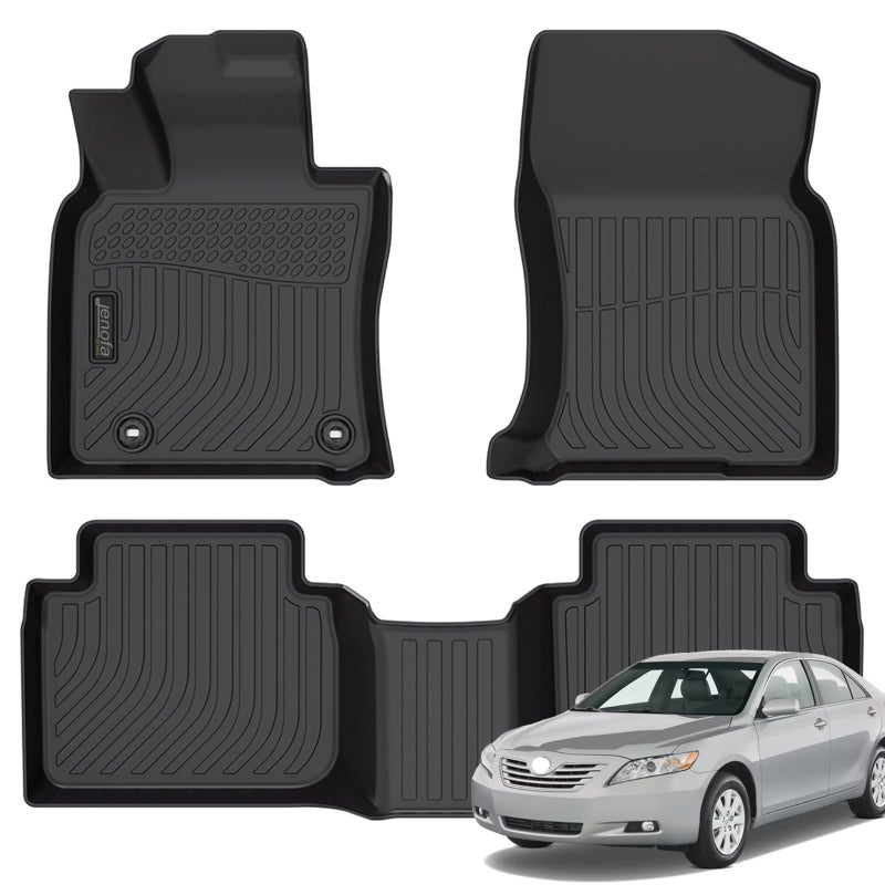 JenofaFloor Mats for Camry 20072011 Floor Liner Waterproof All Weather Car Mats Custom Fit Camry Durable TPE Rubber Mat for 20072011 Camry Accessories Black