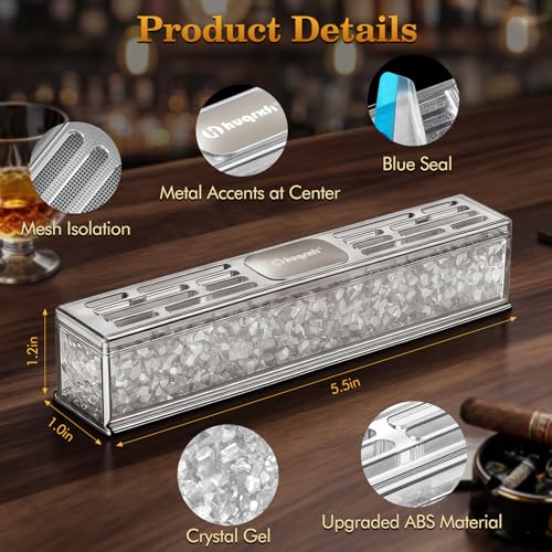 HUQRXFI Pre-Filled Cigar Humidifier – Ready-to-Use Crystal Gel Humidifier, Cigar Humidor Accessories, Maintains Ideal 65-70% Cigars Humidity - Image 2