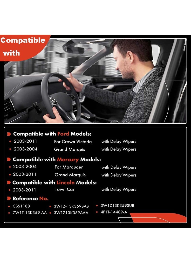 TLAXCA Multifunction Turn Signal Switch, Headlamp Beam Wiper Washer Switch, Compatible with 2003-2011 Ford Crown Victoria, 2003-2004 Grand Marquis, 2003-2011 Lincoln Town Car, 2003-2011 Mercury Grand Marquis Marauder  - Image 2