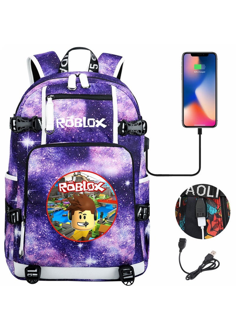 ROBLOX Comic USB Password Lock Backpack Three-Piece Set