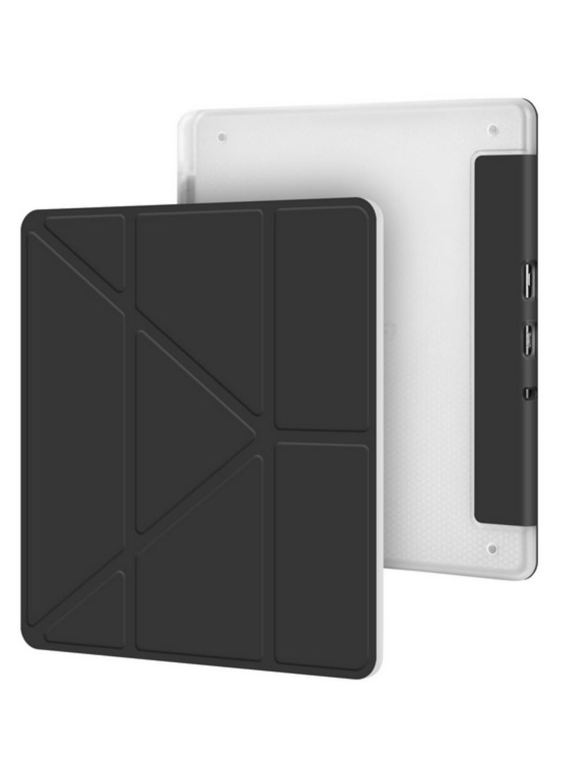 لحافظة كيندل سكريب 10.2 بوصة - إصدار 2022 - حامل متعدد الزوايا قابل للطي - غطاء واقي من TPU الناعم مع حامل قلم مدمج - ميزة النوم والاستيقاظ التلقائي - موديل كيندل سكريب 2023 C4A6T4 - أسود - Image 1