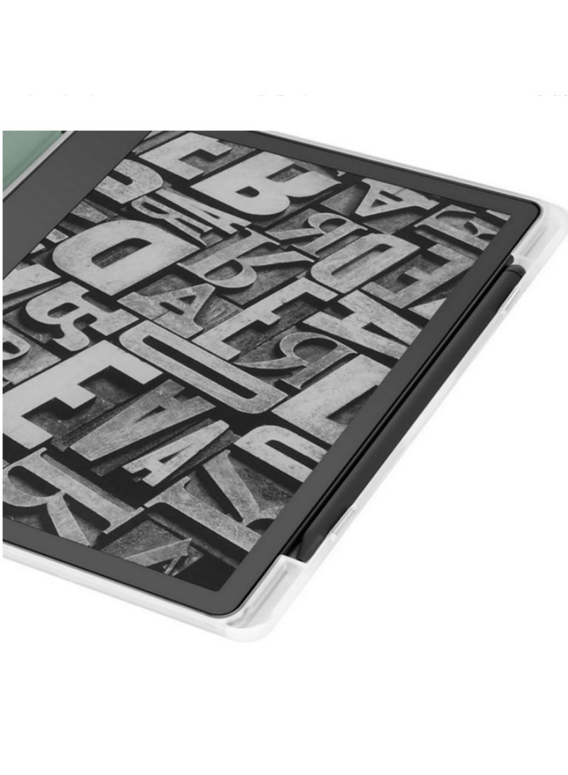 لحافظة كيندل سكريب 10.2 بوصة - إصدار 2022 - حامل متعدد الزوايا قابل للطي - غطاء واقي من TPU الناعم مع حامل قلم مدمج - ميزة النوم والاستيقاظ التلقائي - موديل كيندل سكريب 2023 C4A6T4 - أسود - Image 4