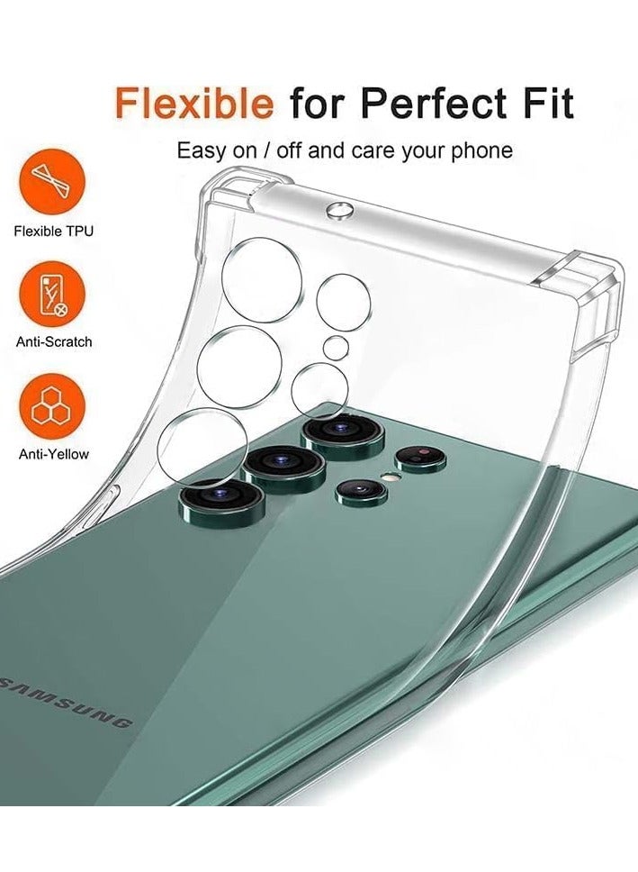BORTONY Samsung S24 Ultra Case 5G Clear Anti-Scratch Bumper Soft Back Galaxy S24 Ultra Cover Slim and Soft TPU Full Coverage Drop Proof for Samsung S24 Ultra Case 6.8 inch - Image 5