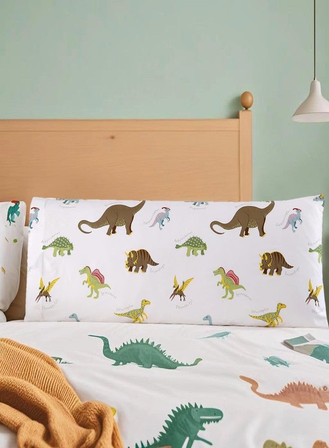 MAG 1Pcs Dinosaur Body Pillowcase,Dinosaur Pillowcase,Based White,Soft Microfiber, for Kids, Toddler,Teens Boys and Girls. - Image 2