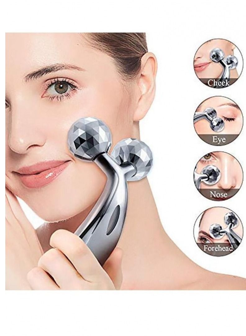 SOSEKO 3D V Face Kneading Ball Massager Platinum Body Slimming Roller Tighten - Image 1