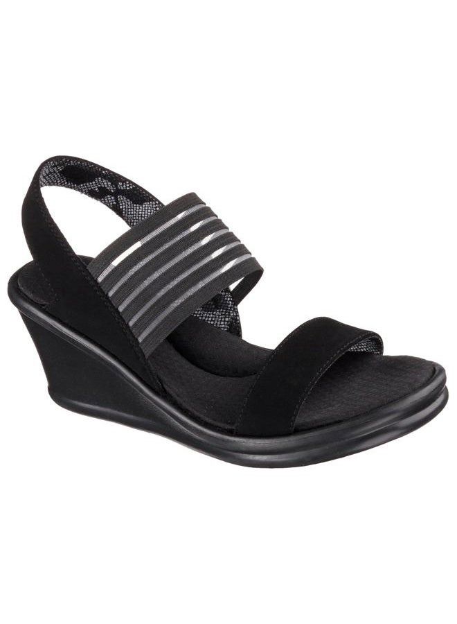 SKECHERS صندل كالي النسائي راملرز - ويدج خيال علمي أسود، 36.5 EU عريض - Image 3