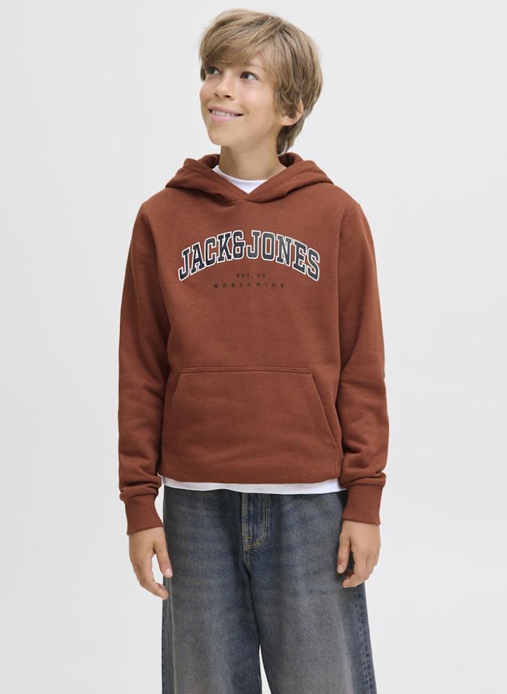 Jack & Jones Junior Kids Jjecaleb Varsity Hoodie - Image 1
