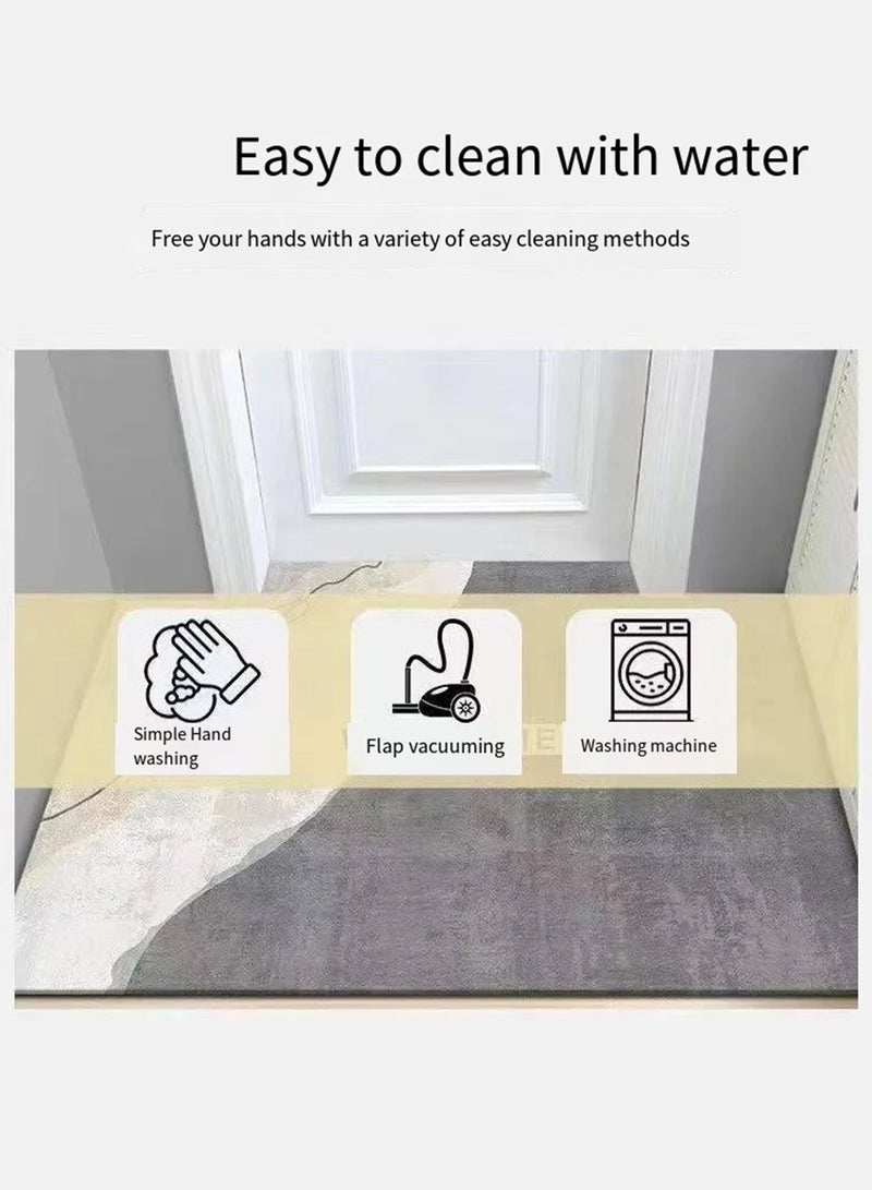 Bathroom Mat,60x180cm / 23.6x70.9in, Non-Slip Water Absorbent Bath Rug, Quick-Drying & Anti-Fouling Carpet, Easy-to-Clean & Durable Floor Mat with Stylish Pattern, Formaldehyde-Free Material for Bathroom, Shower, Hallway – Ideal for Families, Kids & Seniors  - Image 4