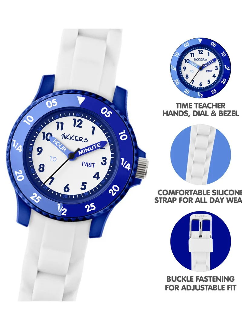 Tikkers  Tikkers White Silicone strap Timer Teacher Watch for Men | Best Price UAE