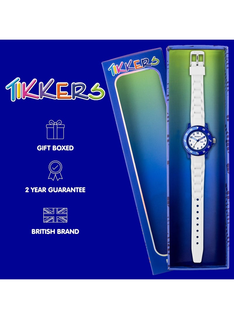 Tikkers White Silicone strap Timer Teacher Watch - Image 5