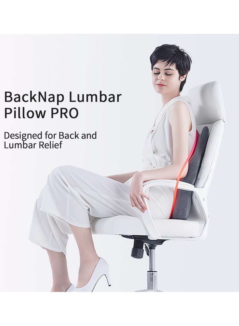 SYOSI Lumbar Support Pillow for Car, with Adjustable Pillow Precise Pain Relief, Improve Lower Back PainRelief & Sitting Posture, Ergonomic Memory Foam Back Cushion for Long Sitting Office Chair/Car/Plane - Image 4