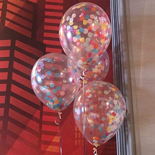 HK Balloons Pre-Filled Gold Colored Confetti Balloons (Pack of 10) (Multi) - Image 2