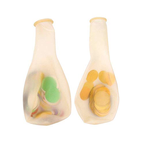 HK Balloons Pre-Filled Gold Colored Confetti Balloons (Pack of 10) (Multi) - Image 3