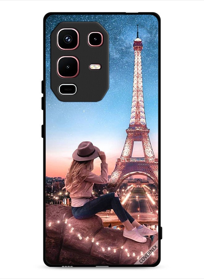 Covernex Infinix Note 50s Protective Case Cover Hat Girl & Eiffel Tower - Image 1